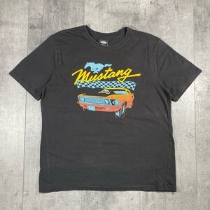 Grey Ford Mustang Car Tee Shirt